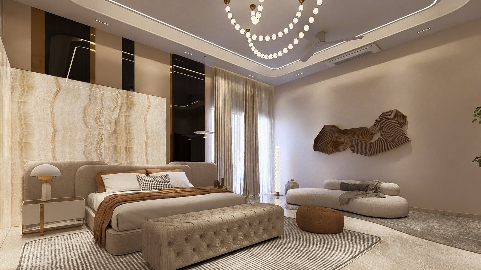 The second master, a velvet bed against onyx.