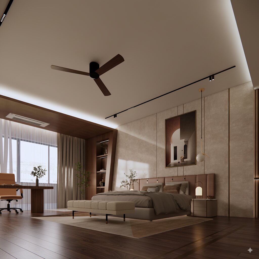 A sitting area off the master bedroom.
