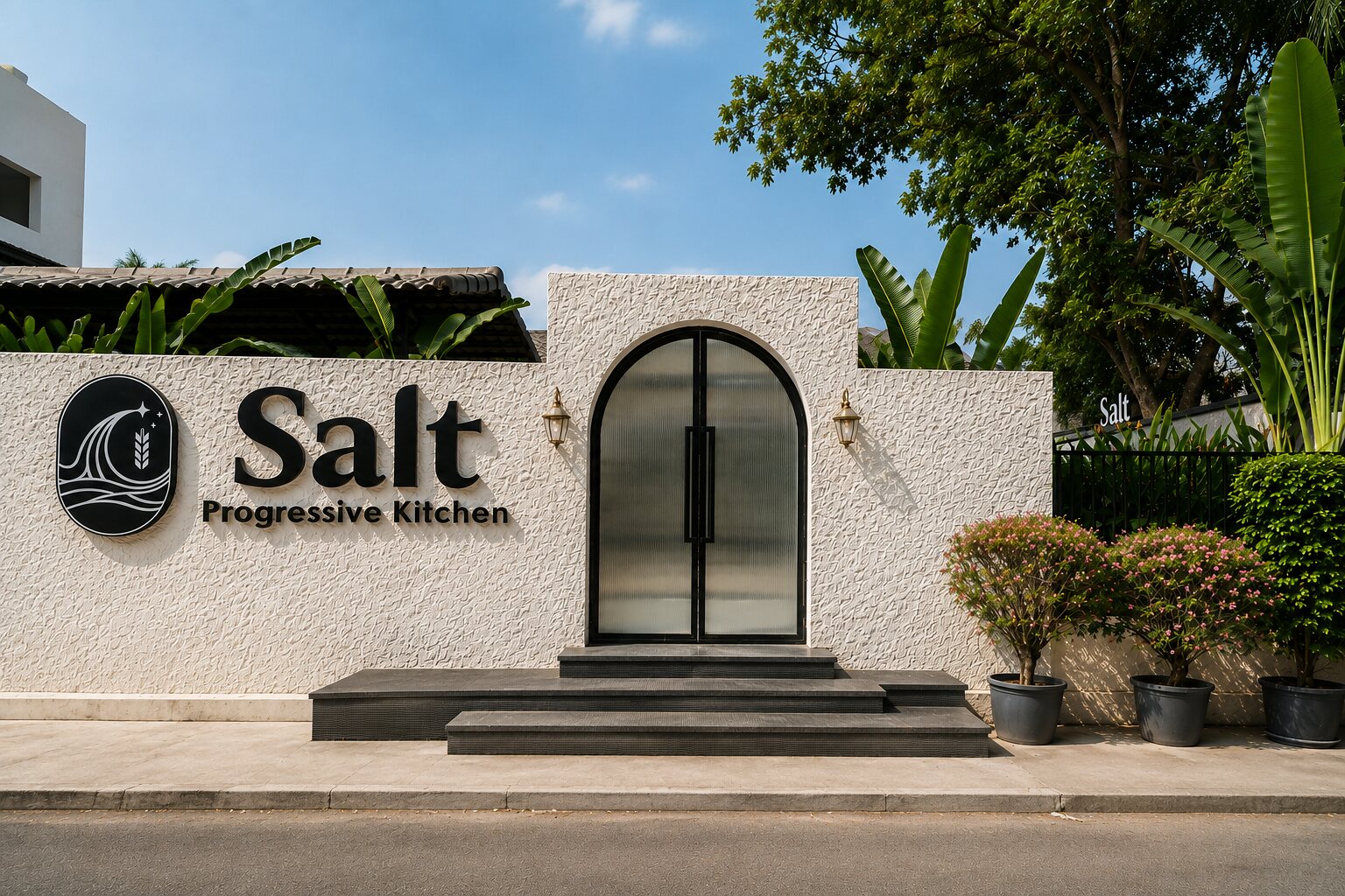 The signboard at the entrance wall.