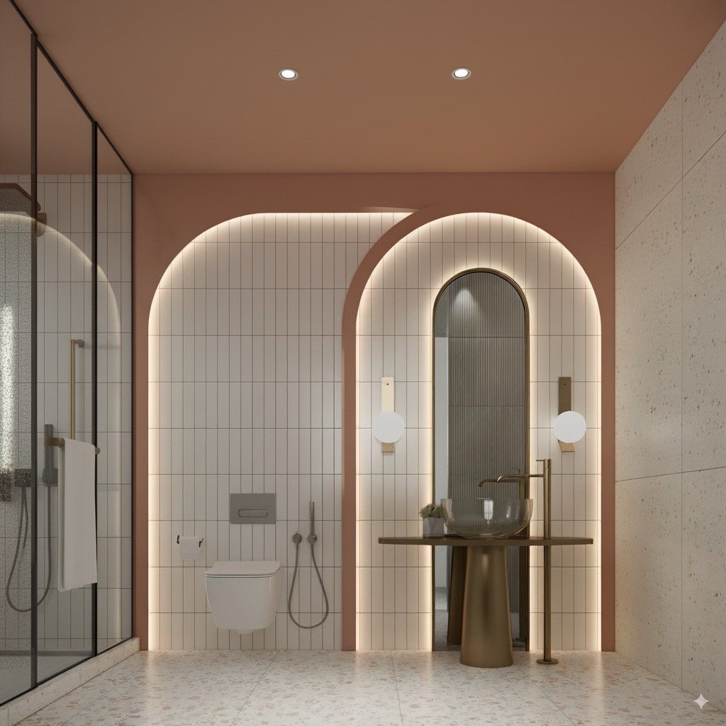 The children's bath, an arched niche.