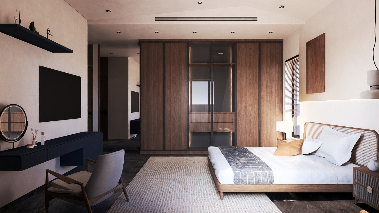 The ground-floor guest room.
